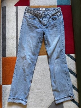 Free People Light Wash Women's Straight-Leg Jeans